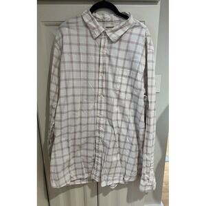 GOODTHREADS XXL Tall Mens Slim Fit Plaid Long Sleeve Button Down‎ Shirt